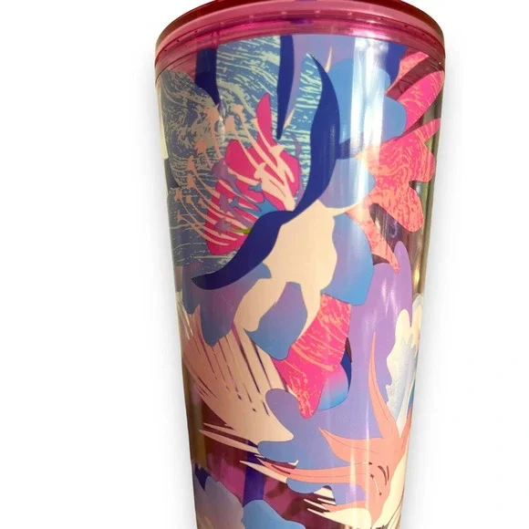 Lot of 3 Starbucks 2023 SPRING FLOWER Venti Cold Cup Tumblers | Pink Blue Floral - Picture 7 of 15